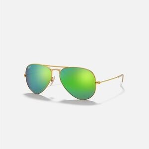 Ray-Ban Polarized Green Aviator Sunglasses